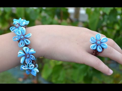 Плетение браслета цветами Плетение браслета цветами