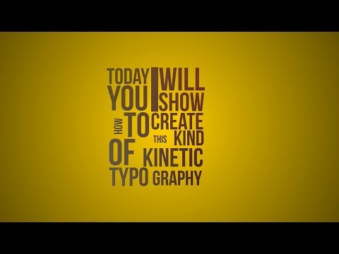 kinetic typography in after effects tutorial kinetic typography in