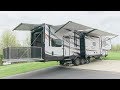 2016 Forest River Thunderbolt XLR 415AMP Toy Hauler 5th Wheel walk-around tutorial video