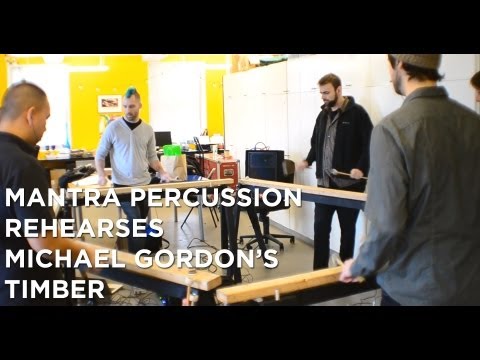 Mantra Percussion Rehearses Michael Gordon&#039;s Timber