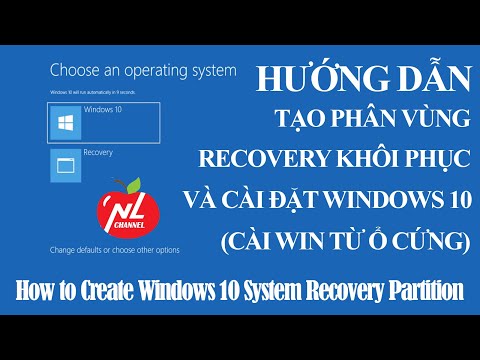 Tạo phân vùng Recovery để sửa lỗi và cài đặt Windowns 10 (Windows 10 System Recovery Partition)