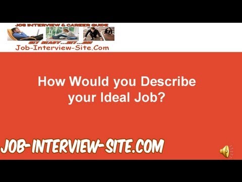 describe your ideal job essay