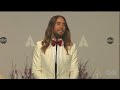 Raw Video: Jared Leto backstage at the 2014 Academy Awards