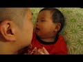 daddy loves to bother baby James