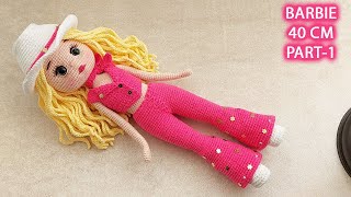 Amigurumi Barbie bebek 40 cm Part 1 Kol ve Bacak yapımı(Subtitulos en Español)