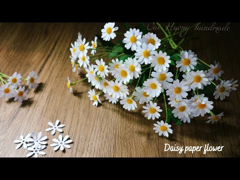Hướng dẫn làm hoa cúc bằng giấy đẹp /diy/oaihuong handmade