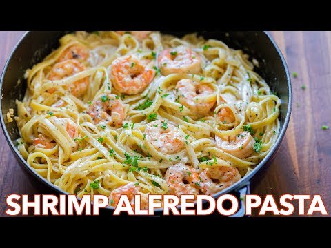 VIDEO : how to make creamy shrimp alfredo pasta - natasha's kitchen - a must try creamy shrimp alfredoa must try creamy shrimp alfredopasta! it is surprisingly easy to make and is ready in under 30 minutes. this shrimp fettuccine is a ...
