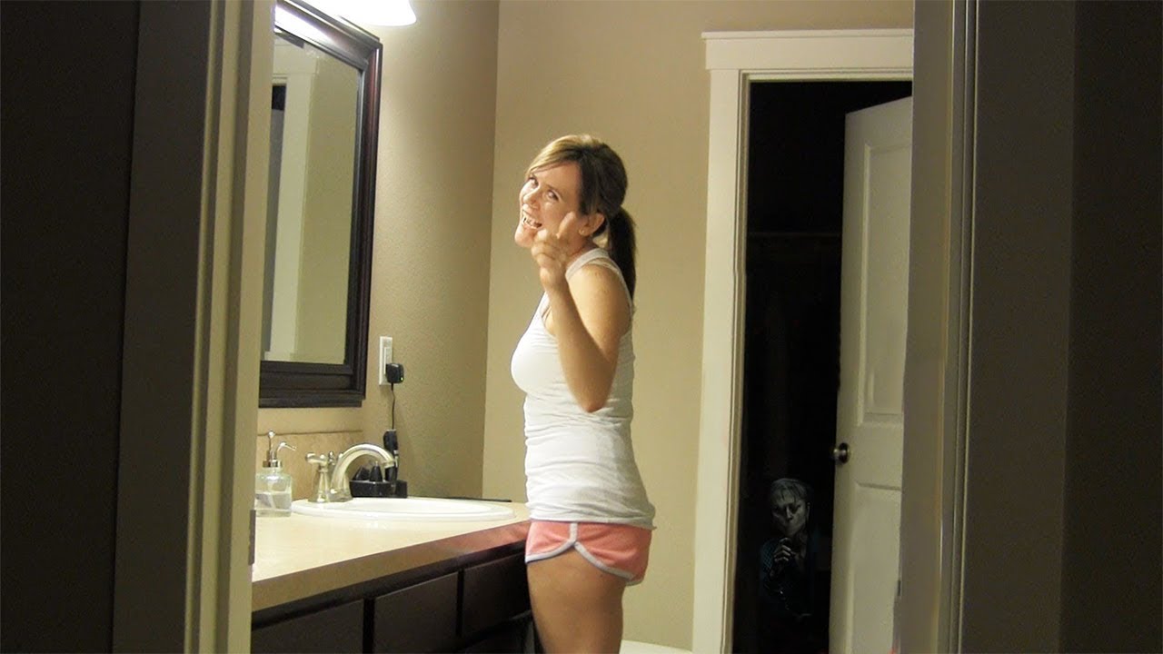 Bathroom spying step sister full