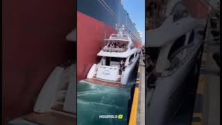 Yacht Trapped Between Pier And Mive Tanker Chaos On Board
