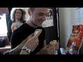 Out of sight eating mystery sandwich!