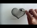 CÓMO DIBUJAR UN CORAZÓN EN 3D / HACER CORAZONES A LAPIZ