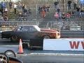 8 second Turbo Ford Fairmont drag racing with flame paintjob!