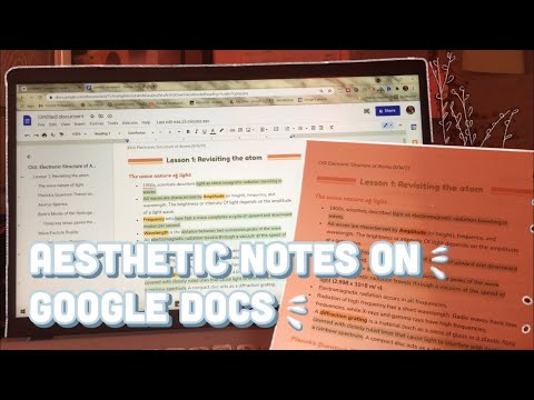 HOW TO TAKE DIGITAL NOTES USING GOOGLE DOCS I How to make aesthetic Google Docs notes