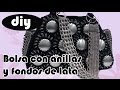 Como hacer una bolsa con fondos de bote de lata y anillas: Bolsa "Brenda" parte 1