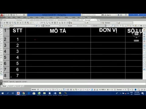 VẼ AUTOCAD NHANH - DÙNG LỆNH TABLE LẬP BẢNG THỐNG KÊ CHUYÊN NGHIỆP TRONG AUTOCAD