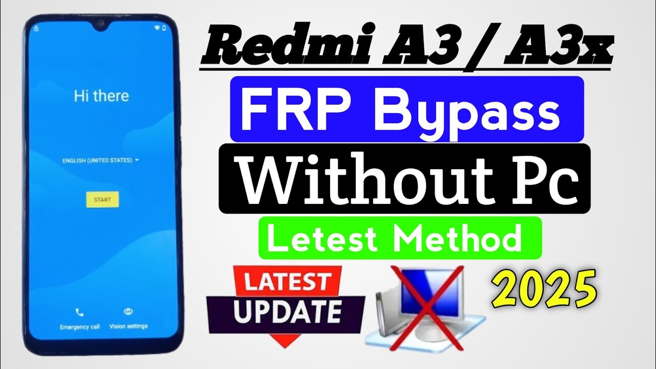 Redmi A3/A3s FRP Bypass Without PC | 2025 Latest Method! Redmi A3/A3s FRP Bypass Without PC | 2025 Latest Method!