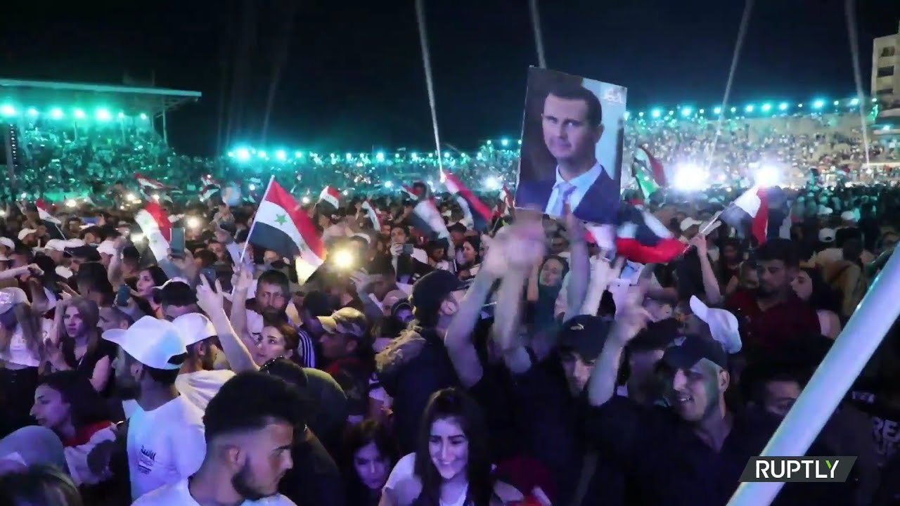 Locals In Syria Celebrating Bashar al-Assad Presidential Victory