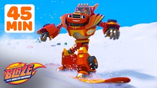 Robot Blazes Snowboard Rescue W Aj & Gabby 45 Minutes Blaze And The Monster Machines