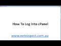 cPanel Video Tutorial - How To Log Into cPanel