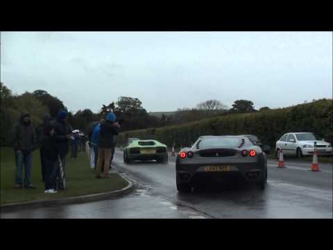 LIME GREEN Lamborghini Aventador Vs Slidey Ferrari F430