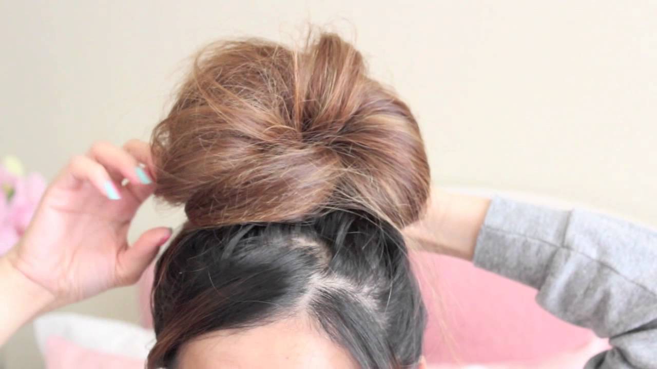 My Simple Messy Bun Hair Tutorial - ThatsHeart - YouTube