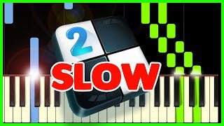 G MINOR BACH - PIANO TILES 2 - Slow Piano Tutorial 50% Speed