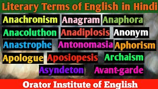 Literary Terms in English Literature || A ||