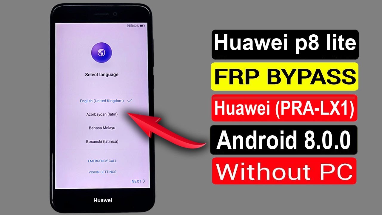 Huawei P8 Lite 2017 FRP Bypass/Huawei P8 Lite (PRA-LX1) Huawei P8 Lite 2017 FRP Bypass/Huawei P8 Lite (PRA-LX1)