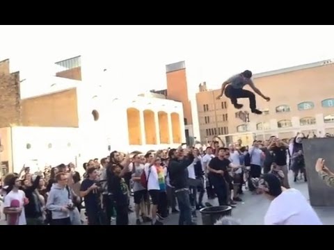 INSTABLAST! - INSANE MACBA Skateboarding!! Kickflip A SurfBoard! Gnarly Skater Vs Biker Slam!!