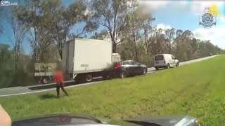 Police Bodycam Captured Highway Smash