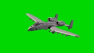 A-10 Thunderbolt Armed Us Military Ground Attack Aircraft In Flight On Green Screen - Free Use