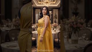 Why You Must Watch This Beauty In Yellow Saree Black Blouse Perfection You Cant Miss