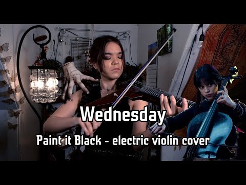 Wednesday Paint it Black Electric Violin Cover - Mia Asano, Rolling Stones