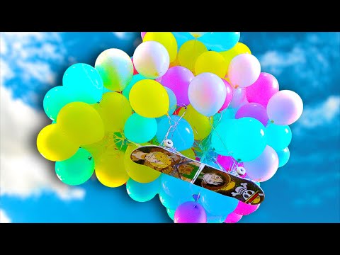 CAN BALLOONS LIFT A SKATEBOARD?!