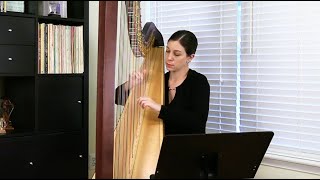 Minuet in G by J. S. Bach, arr. by Pearl Chertok, Inspirational Videos for Young Harpists, #79
