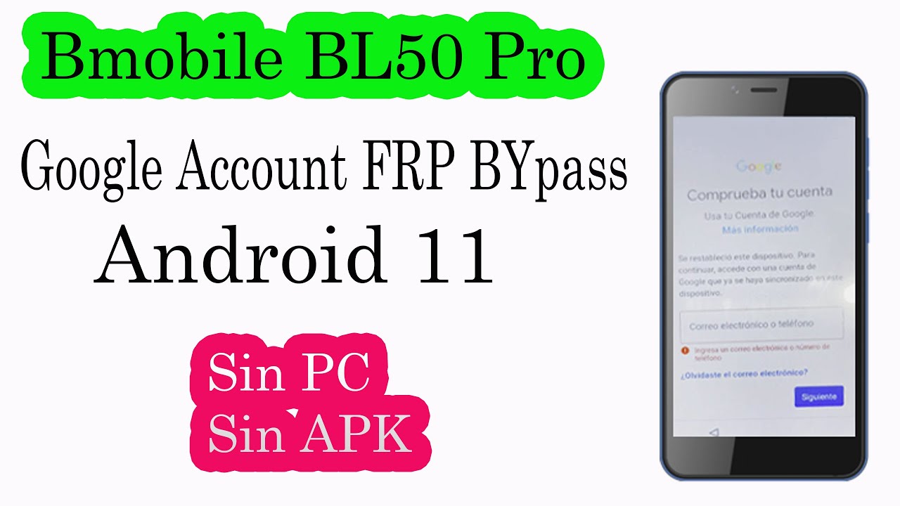 Remove Google Account FRP Bmobile (BL50 Pro) Android Remove Google Account FRP Bmobile (BL50 Pro) Android