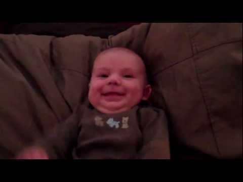 Baby Jackson scared by Daddy snoring - so funny!!!