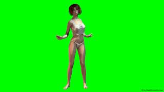 Hot Sexy Girl Dances - Green Screen 3 - Free Use