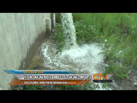 Nueva bomba y compuerta para contener el agua Nueva bomba y compuerta para contener el agua