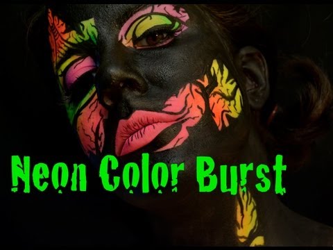 Plum Mascara on Kryolan Uv Dayglow