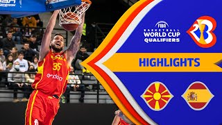 North Macedonia - Spain | Highlights - #FIBAWC 2023 Qualifiers