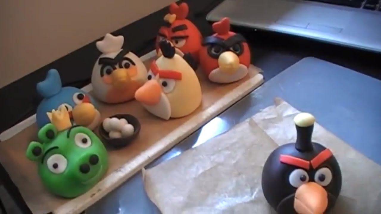 Como modelar los pajaros de Angry Birds en pasta de azucar ( Angry