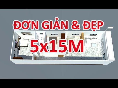 GỢI Ý MẪU NHÀ CẤP 4 5x15M 2 PHÒNG NGỦ ĐƠN GIẢN MÀ ĐẸP