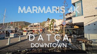 Marmaris 4K Drive - Datça Downtown Driving Tour in April 2024 - Turkey 4K - Muğa