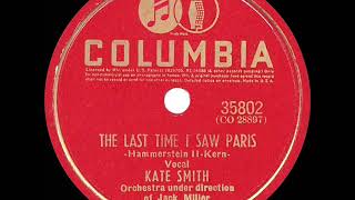 Watch Kate Smith The Last Time I Saw Paris video