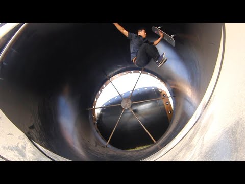 Skating In A Giant Fullpipe Tube Thing