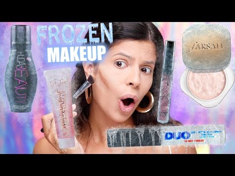 FULL FACE OF FROZEN MAKEUP CHALLENGE | WTF DID I JUST DO???