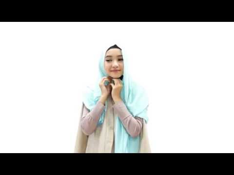 Tutorial Hijab Polos Menutup Dada - YouTube