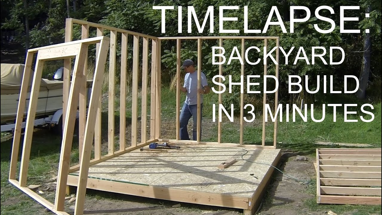 Complete Backyard Shed Build In 3 Minutes - iCreatables ...