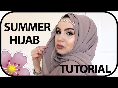 WEDDING SUMMER HIJAB TUTORIAL | Amina Chebbi - YouTube